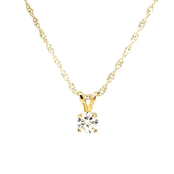 14k Yellow Gold .25ct Diamond Pendant Arezzo Jewelers Elmwood Park, IL