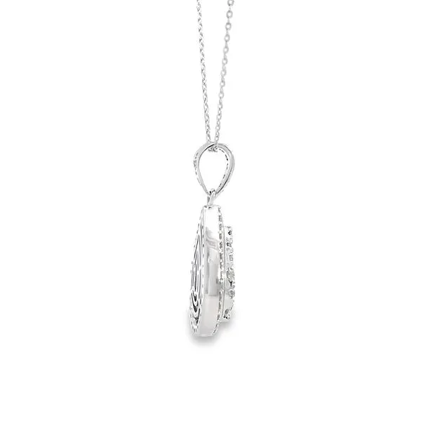 2.20ct Diamond Pear Cluster Pendant in 18k White Gold Image 3 Arezzo Jewelers Elmwood Park, IL