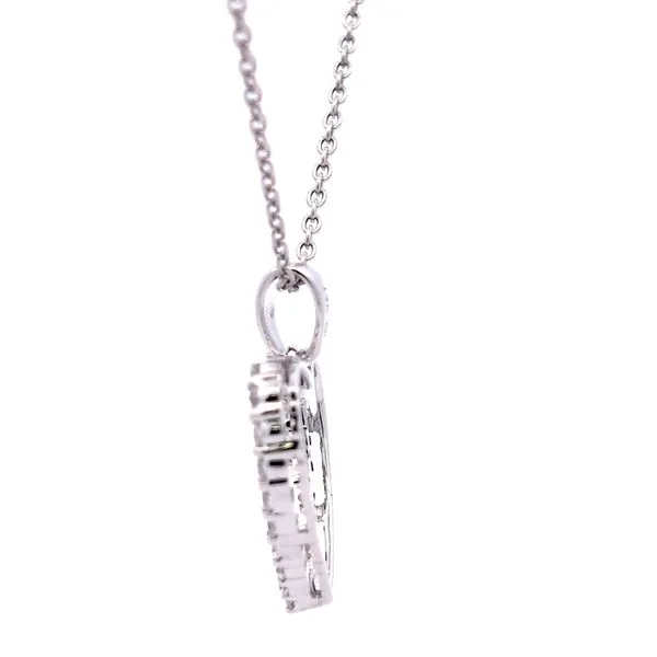 1/2 Carat Diamond Open Heart Pendant in 14k White Gold Image 2 Arezzo Jewelers Elmwood Park, IL