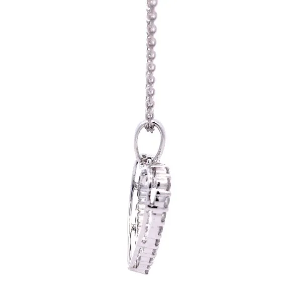 1/2 Carat Diamond Open Heart Pendant in 14k White Gold Image 3 Arezzo Jewelers Elmwood Park, IL
