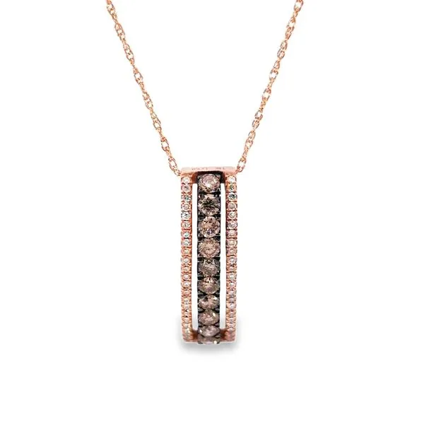 Le Vian 3/4ct Diamond Pendant Necklace in 14k Rose Gold Arezzo Jewelers Elmwood Park, IL
