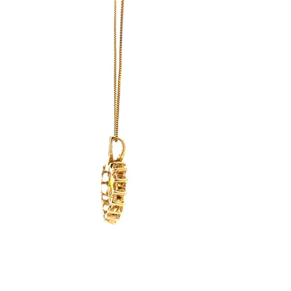 10k Yellow Gold Heart Diamond Pendant Image 2 Arezzo Jewelers Elmwood Park, IL