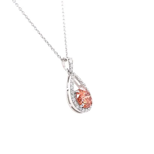 Lab Grown Pink Diamond Pendant Image 2 Arezzo Jewelers Elmwood Park, IL
