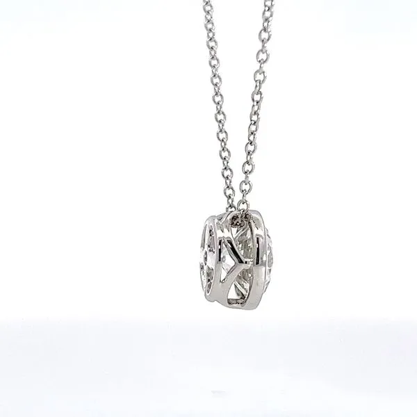2.00Ct Lab Grown Round Diamond Bezel Set Pendant Image 3 Arezzo Jewelers Elmwood Park, IL