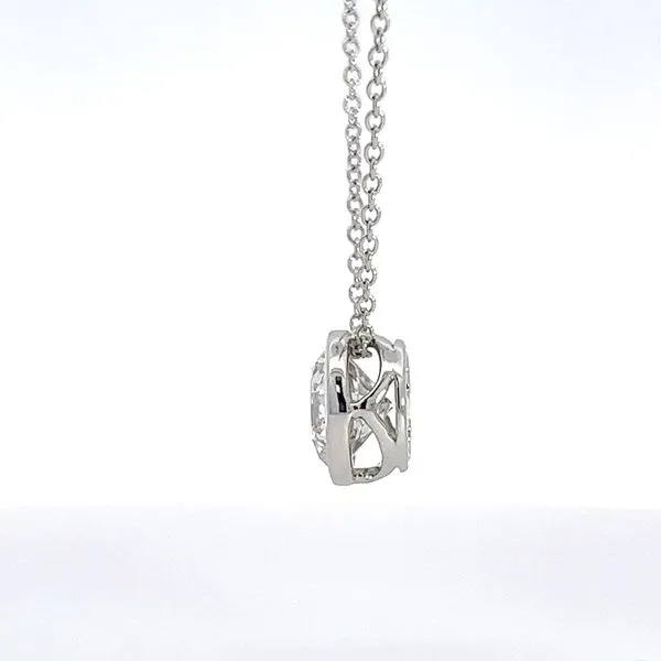 2.00Ct Lab Grown Round Diamond Bezel Set Pendant Image 4 Arezzo Jewelers Elmwood Park, IL