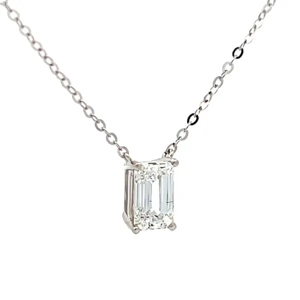 1.05ct Lab Grown Emerald Diamond Solitaire Pendant Arezzo Jewelers Elmwood Park, IL