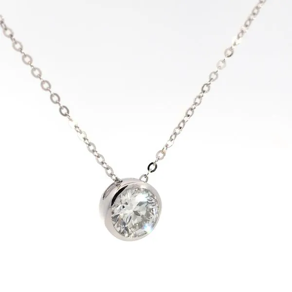 1.00ct Lab Ground Round Diamond Pendant Image 2 Arezzo Jewelers Elmwood Park, IL