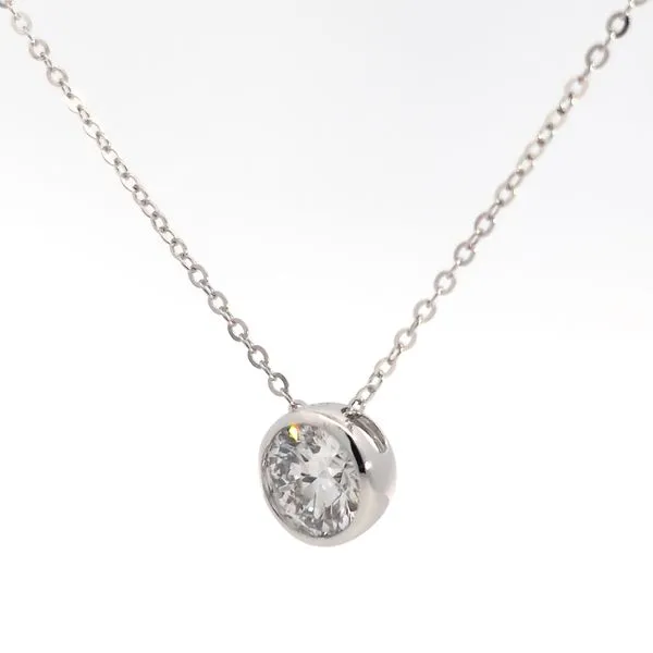1.00ct Lab Ground Round Diamond Pendant Image 3 Arezzo Jewelers Elmwood Park, IL