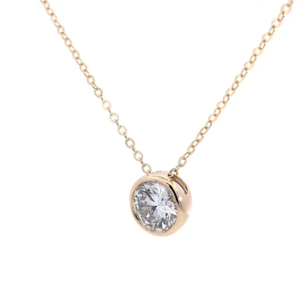 1.00ct Lab Ground Round Diamond Pendant Image 3 Arezzo Jewelers Elmwood Park, IL