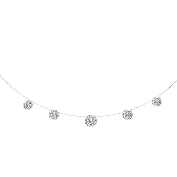 3ctw Bare Lab Grown Diamond Station Necklace Arezzo Jewelers Elmwood Park, IL