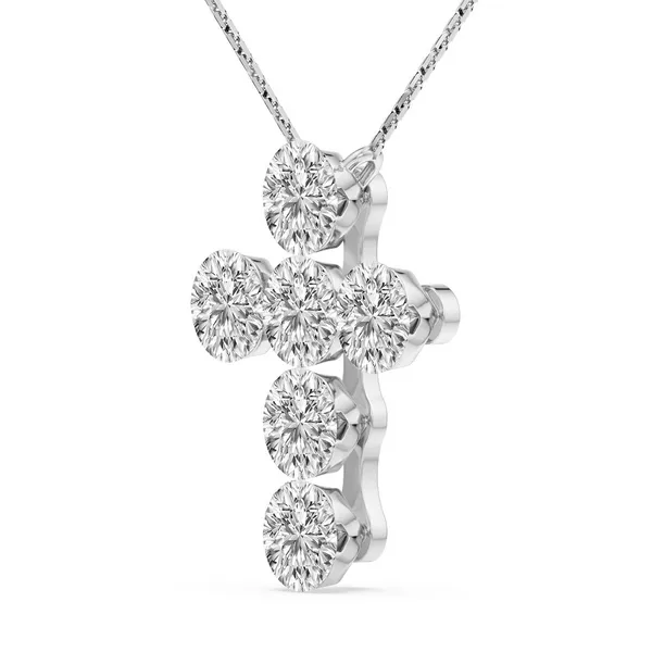 1.26ctw Bare Lab Grown Diamond Cross Pendant Image 2 Arezzo Jewelers Elmwood Park, IL