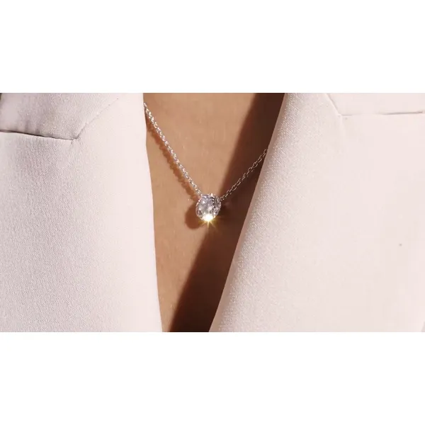 1.50ct Bare Lab Grown Diamond Solitaire Necklace Image 5 Arezzo Jewelers Elmwood Park, IL