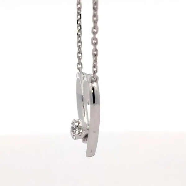 14k White Gold BARE Lab Diamond Heart Pendant Image 2 Arezzo Jewelers Elmwood Park, IL