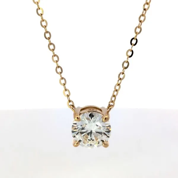 1ct Round Lab Grown Diamond Solitaire Necklace Image 2 Arezzo Jewelers Elmwood Park, IL