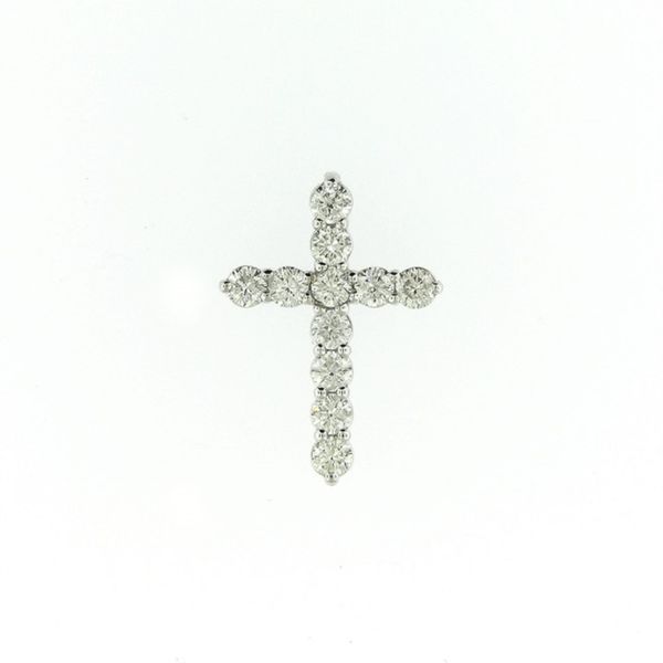 18k White Gold Diamond Cross Pendant Arezzo Jewelers Elmwood Park, IL