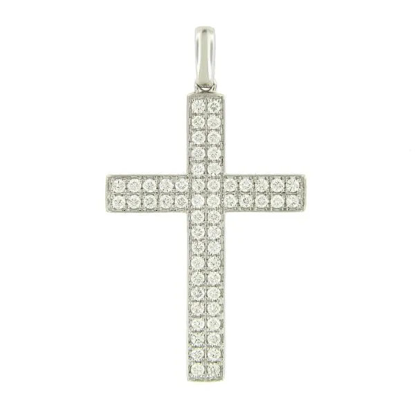 14k White Gold Diamond Cross Arezzo Jewelers Elmwood Park, IL