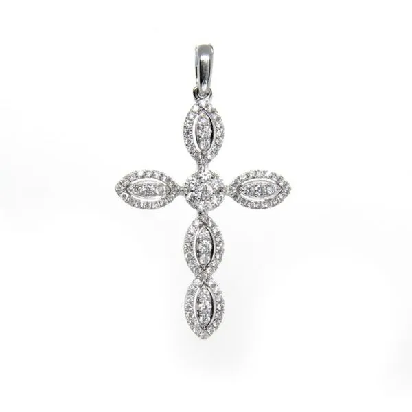 14K White Gold Diamond Cross Arezzo Jewelers Elmwood Park, IL