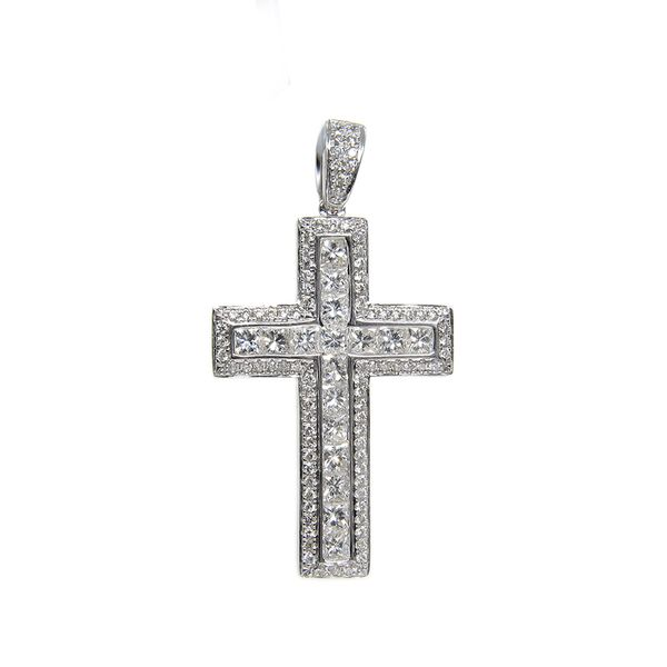 18K White Gold Diamond Cross Arezzo Jewelers Elmwood Park, IL