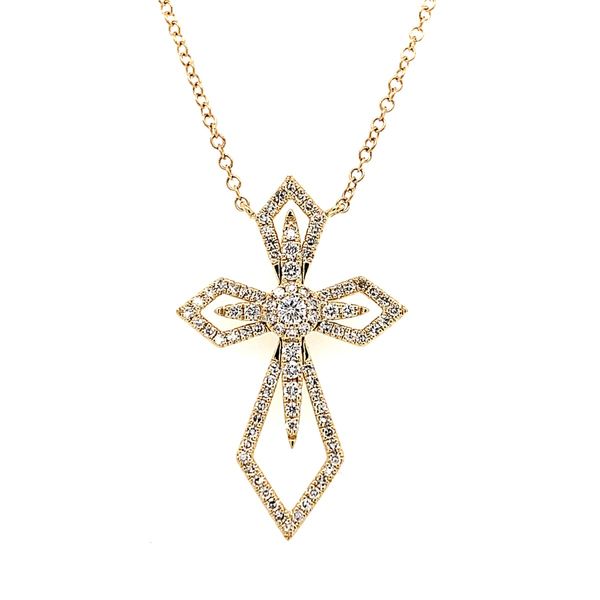 14k Yellow Gold Diamond Necklace, .35cts Arezzo Jewelers Elmwood Park, IL