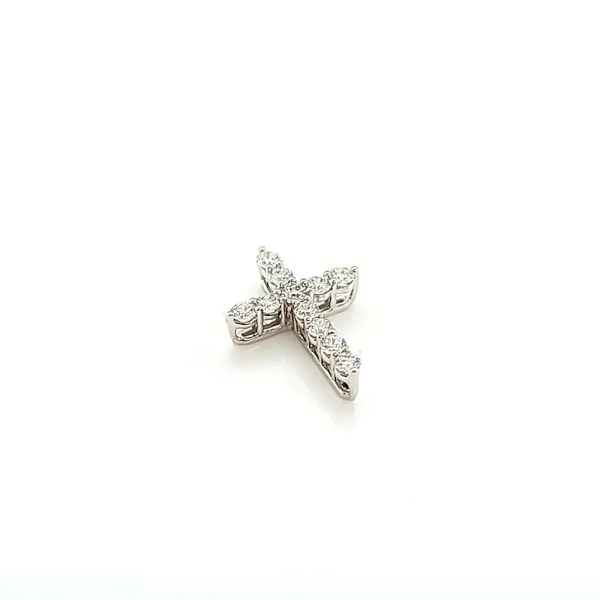 18k White Gold Diamond Cross Pendant, .58cts TW Image 2 Arezzo Jewelers Elmwood Park, IL