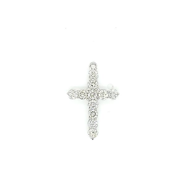 14k White Gold Diamond Cross Pendant Arezzo Jewelers Elmwood Park, IL