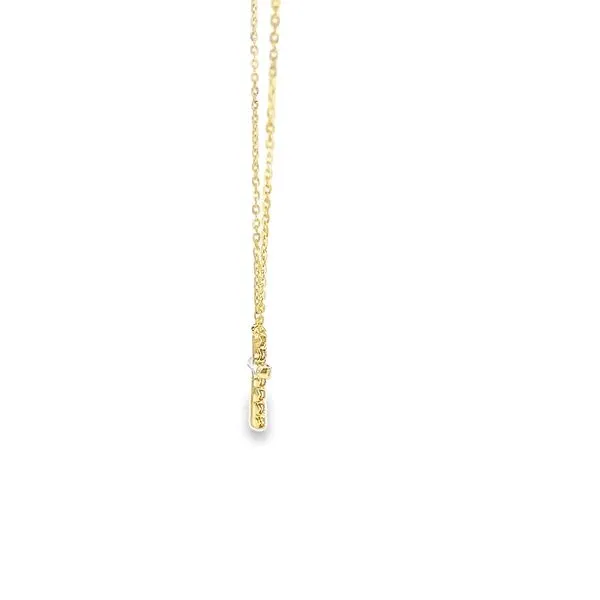 14K Yellow Gold Diamond Cross Necklace Image 2 Arezzo Jewelers Elmwood Park, IL