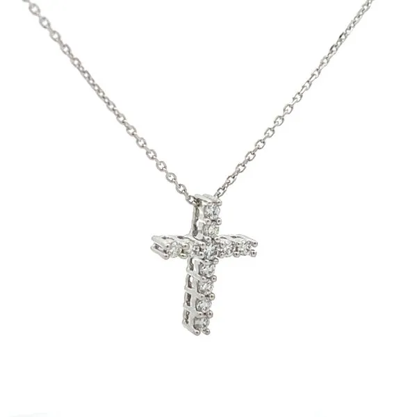 .25ct Diamond Cross Necklace Pendant Image 2 Arezzo Jewelers Elmwood Park, IL