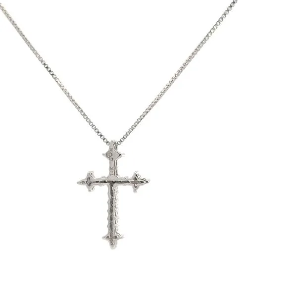 1/2ct Diamond Cross Pendant in 14k White Gold Image 3 Arezzo Jewelers Elmwood Park, IL