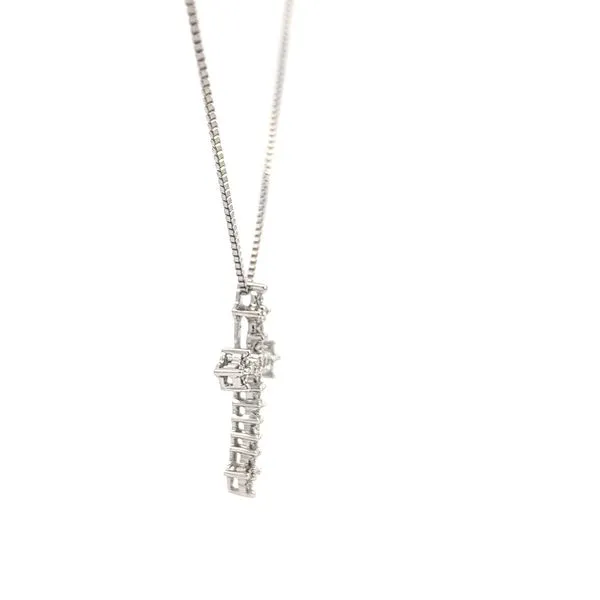 1/2ct Diamond Cross Pendant in 14k White Gold Image 4 Arezzo Jewelers Elmwood Park, IL