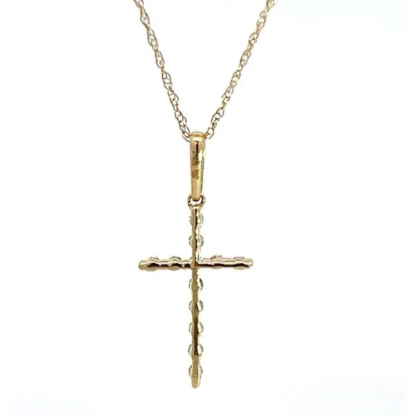 Diamond Cross Necklace Pendant Image 3 Arezzo Jewelers Elmwood Park, IL