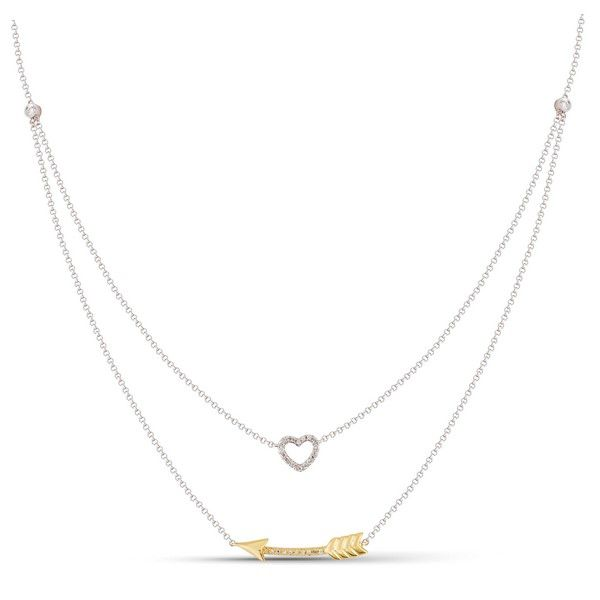 14k Heart and Arrow Diamond Layered Necklace - .13cts Arezzo Jewelers Elmwood Park, IL