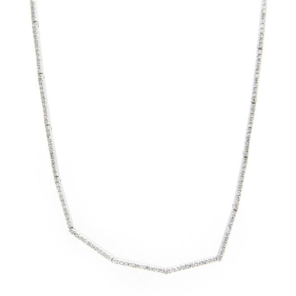 White Gold Diamond Tennis Necklace - .90cts Image 2 Arezzo Jewelers Elmwood Park, IL