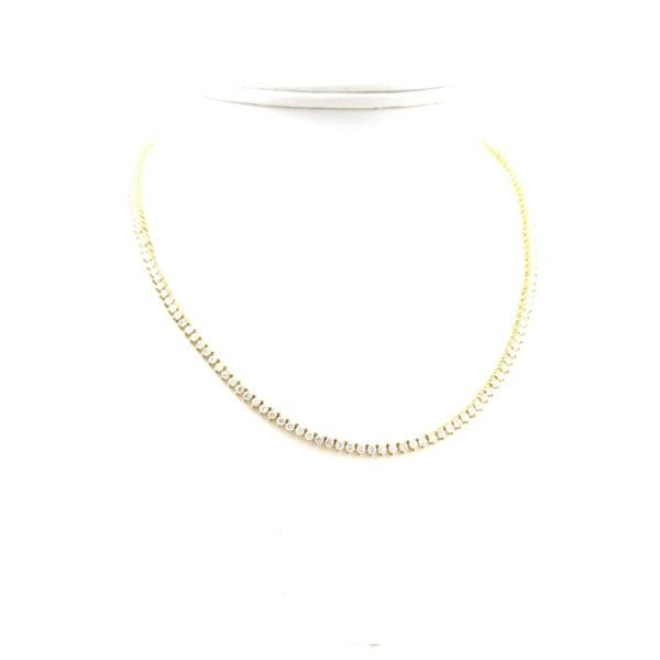 14k Yellow Gold Diamond Tennis Necklace, 5.67cts Image 3 Arezzo Jewelers Elmwood Park, IL