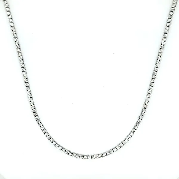 White Gold Diamond Tennis Necklace, 6.80cts Arezzo Jewelers Elmwood Park, IL