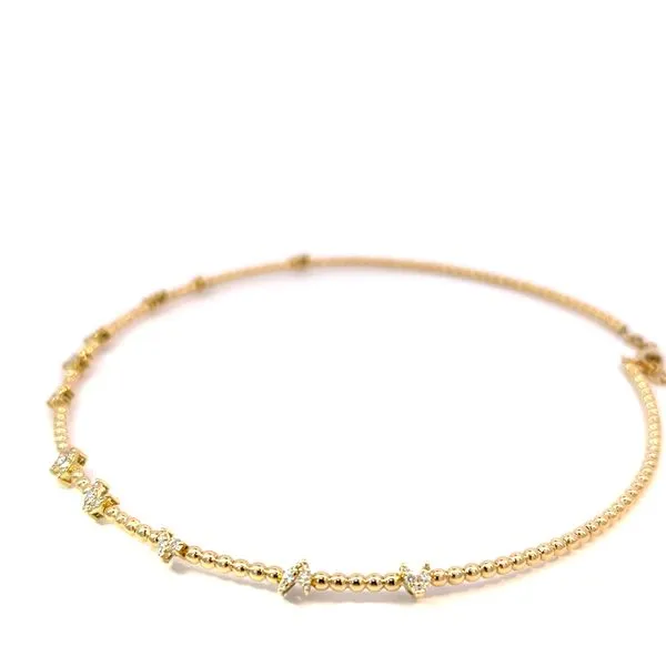18k Yellow Gold Fancy Diamond Choker Necklace Image 4 Arezzo Jewelers Elmwood Park, IL