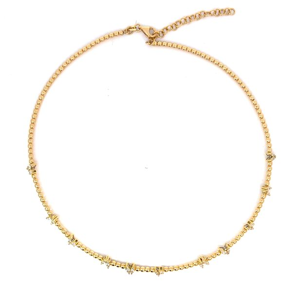 18k Yellow Gold Fancy Diamond Choker Necklace Arezzo Jewelers Elmwood Park, IL