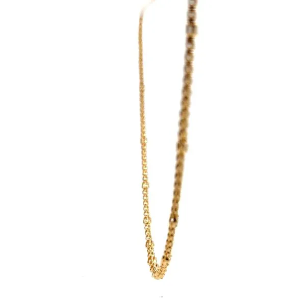 18k Yellow Gold Designer Diamond Tennis Necklace Image 3 Arezzo Jewelers Elmwood Park, IL