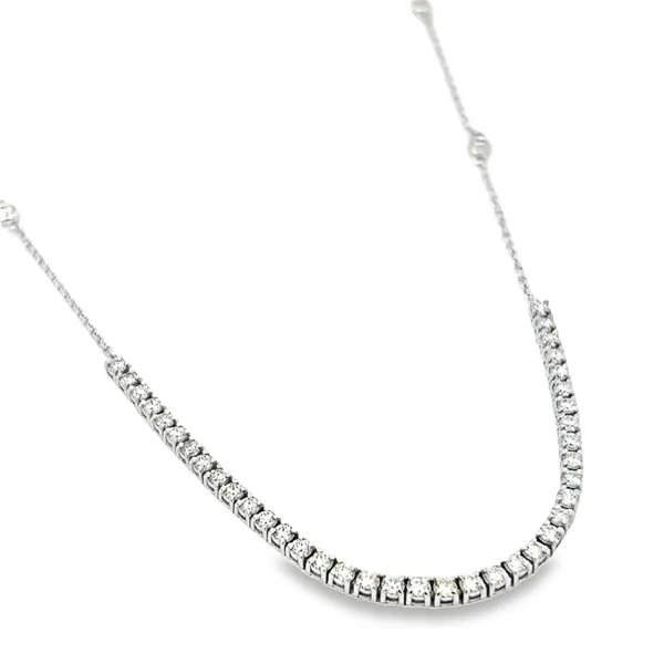 14k White Gold 1.32ct Diamond Necklace Image 3 Arezzo Jewelers Elmwood Park, IL