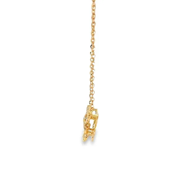 18k Yellow Gold Dancing Diamond Butterfly Necklace Image 2 Arezzo Jewelers Elmwood Park, IL