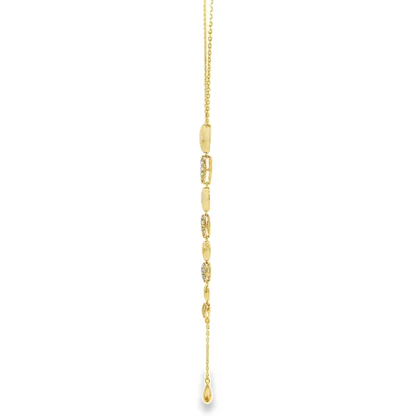 14k Yellow Gold Diamond Lariat Necklace Image 2 Arezzo Jewelers Elmwood Park, IL