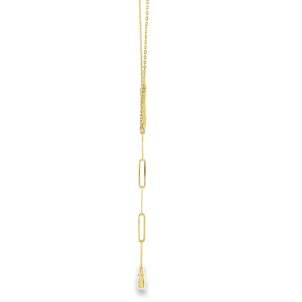 14K Yellow Gold Lariat Diamond Necklace Image 2 Arezzo Jewelers Elmwood Park, IL