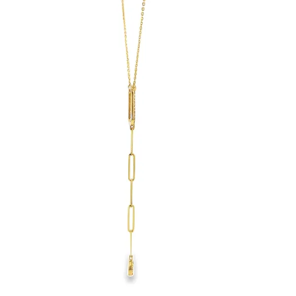 14K Yellow Gold Lariat Diamond Necklace Image 3 Arezzo Jewelers Elmwood Park, IL