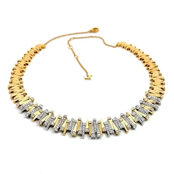 18k Gold Diamond Collar Necklace - Arena Collection Image 2 Arezzo Jewelers Elmwood, IL