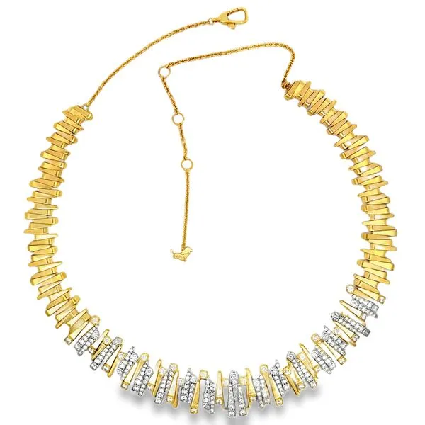 18k Gold Diamond Collar Necklace - Arena Collection Arezzo Jewelers Elmwood, IL