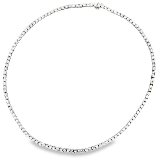 15.57ct Natural Diamond Tennis Necklace in 14K White Gold - 20in Arezzo Jewelers Elmwood Park, IL