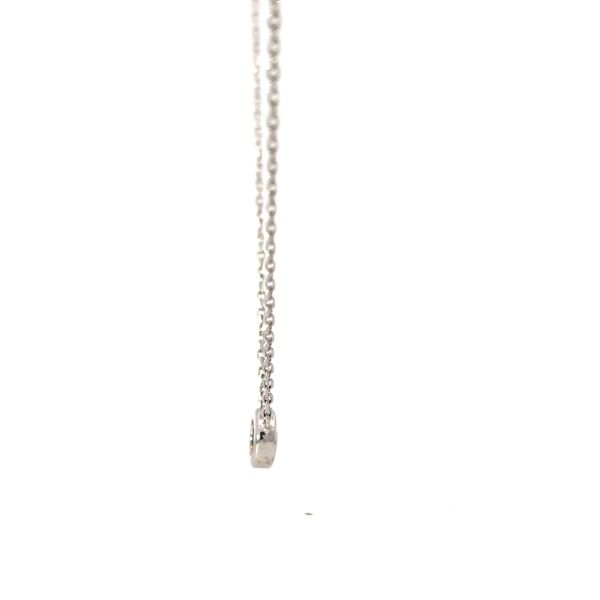 18 Karat White Gold Solitaire Diamond Bezel Necklace Image 2 Arezzo Jewelers Elmwood Park, IL