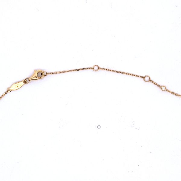 14K Yellow Gold Petite Diamond Station Necklace Image 3 Arezzo Jewelers Elmwood Park, IL