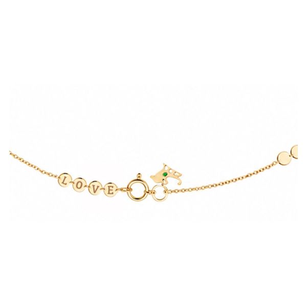 Savoia 18K Yellow Gold LOVE Natural Diamond Station Necklace – 0.44 ctw, 30