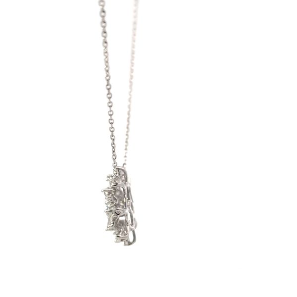 SAVOIA 18k White Gold Diamond Geometric Snowflake Necklace Image 2 Arezzo Jewelers Elmwood Park, IL