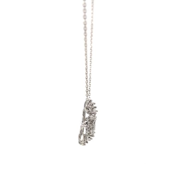 SAVOIA 18k White Gold Diamond Geometric Snowflake Necklace Image 4 Arezzo Jewelers Elmwood Park, IL